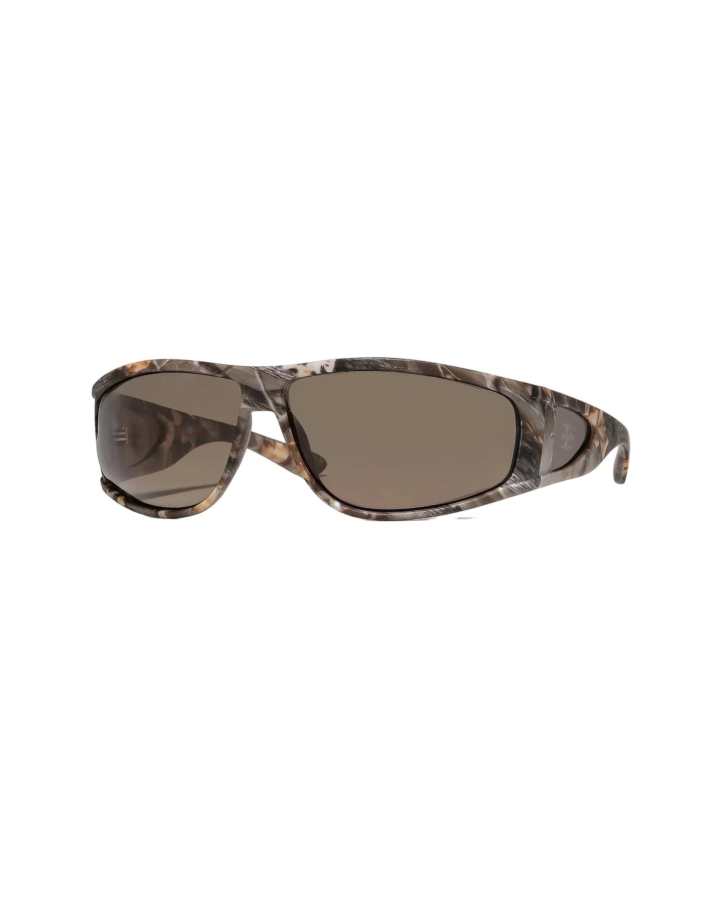 Angled view of Ritual Vision The Vacationer Sunglasses in Combat / Olive Polarised shed nine