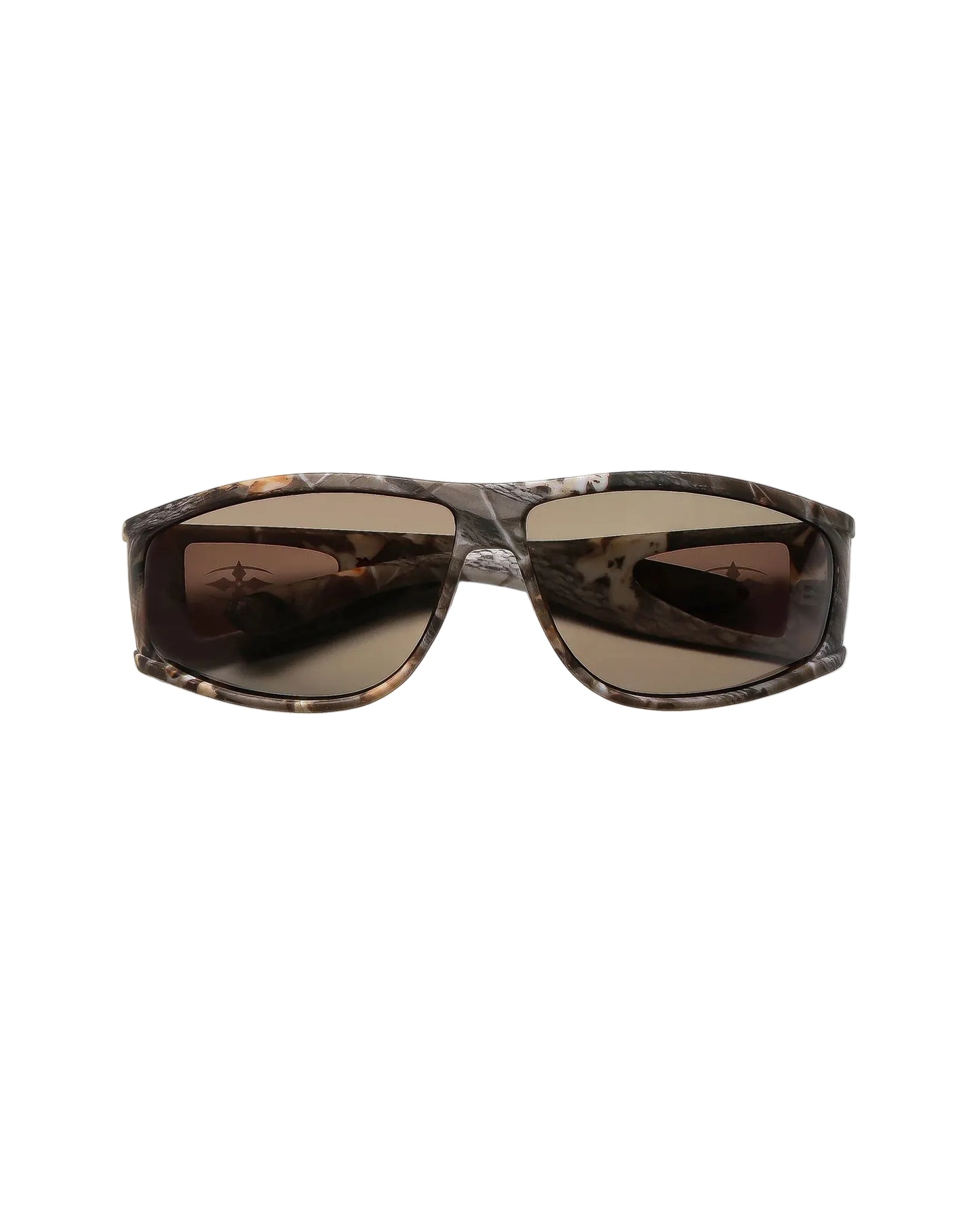 Front angle view of Ritual Vision The Vacationer Sunglasses in Combat / Olive Polarised shed nine