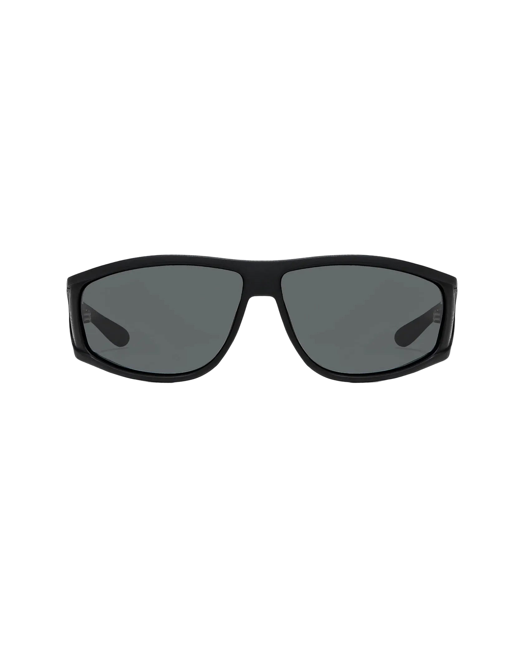 Ritual Vision The Vacationer Sunglasses in Matte Black / Black Polarised front view shed nine