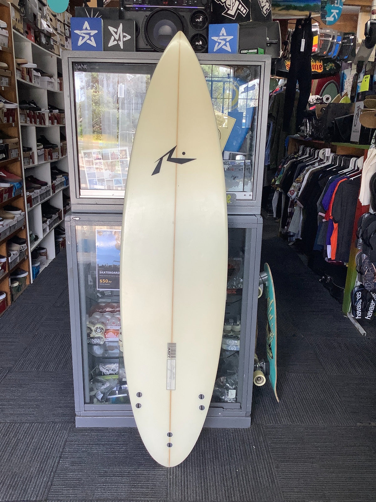 Used Rusty Traveller 6'6 surfboard – bottom