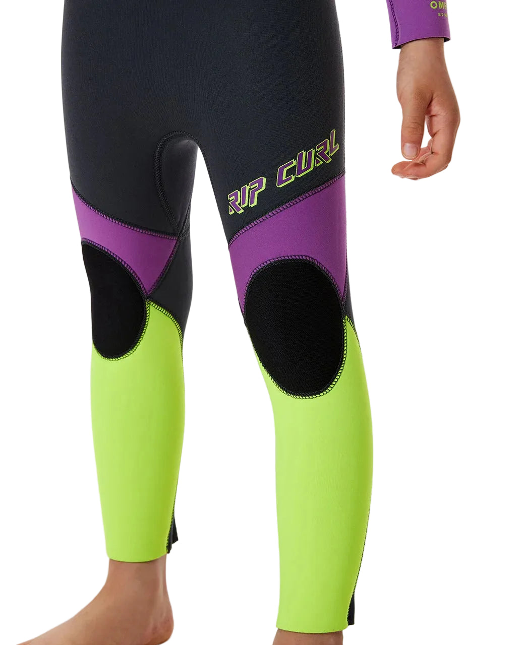 Close-up of a wetsuit with Rip Curl branding on a white background shed nine