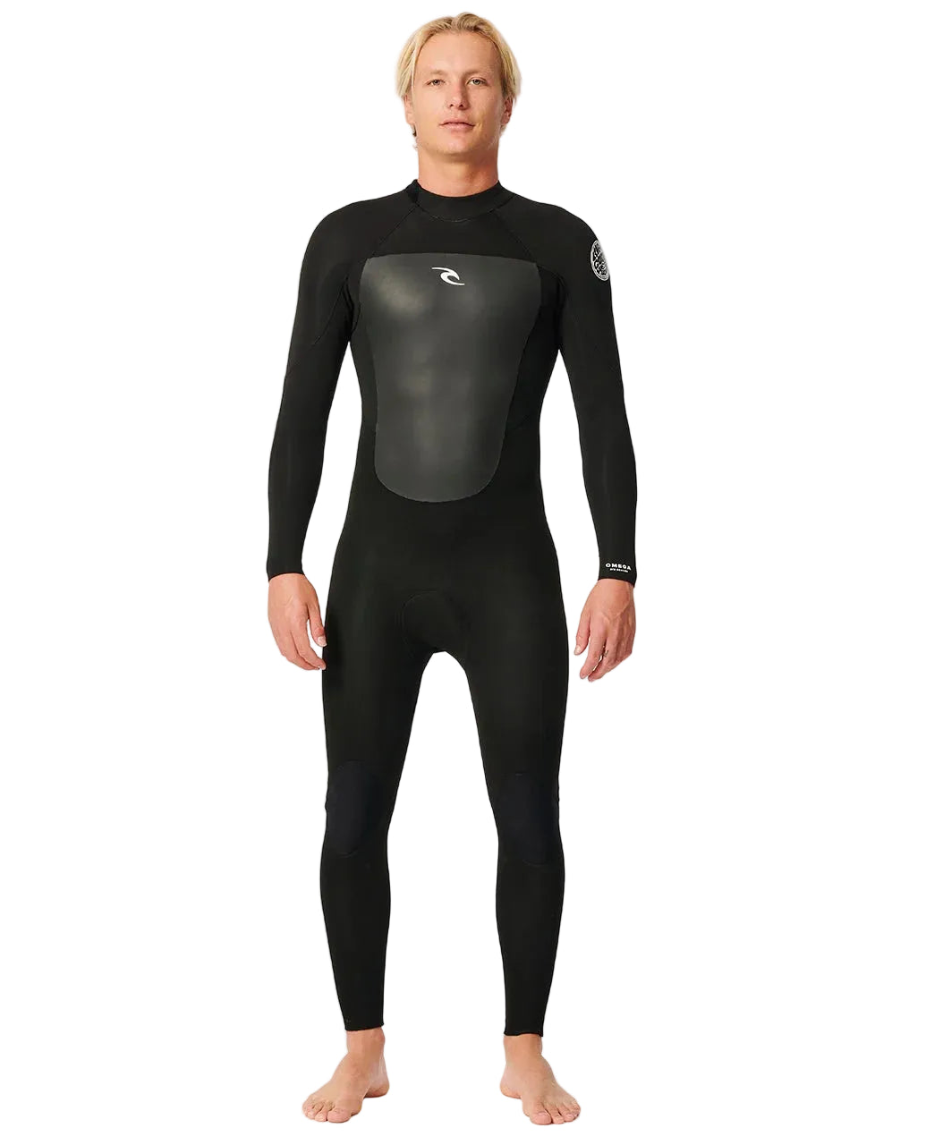 Person wearing a black wetsuit on a white background shed nine