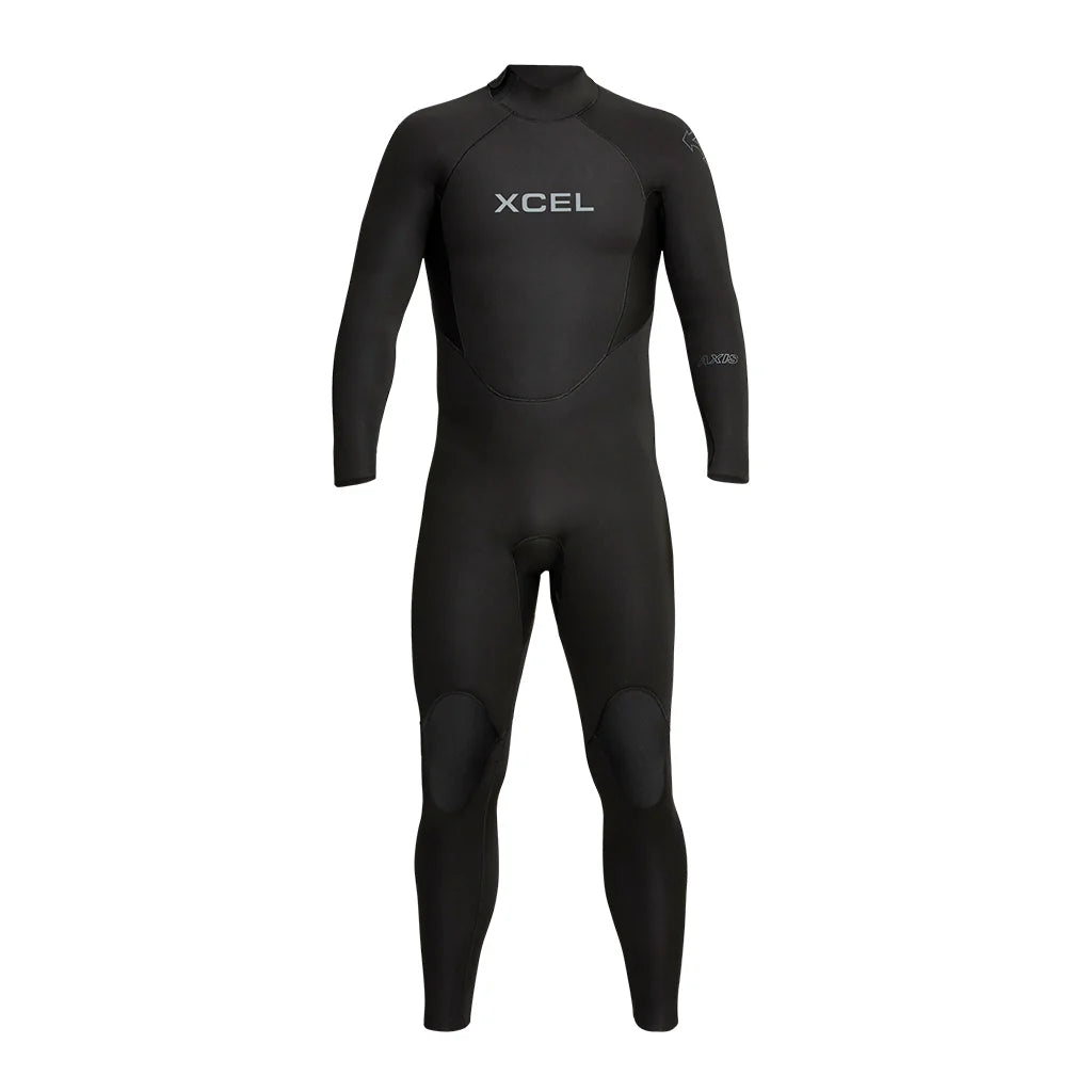 Black Xcel wetsuit on a white background shed nine