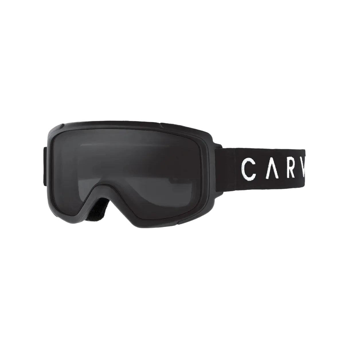 Carve Glide Kids Ski and Snowboard Goggles in Matt Black with Grey Lens shed nine