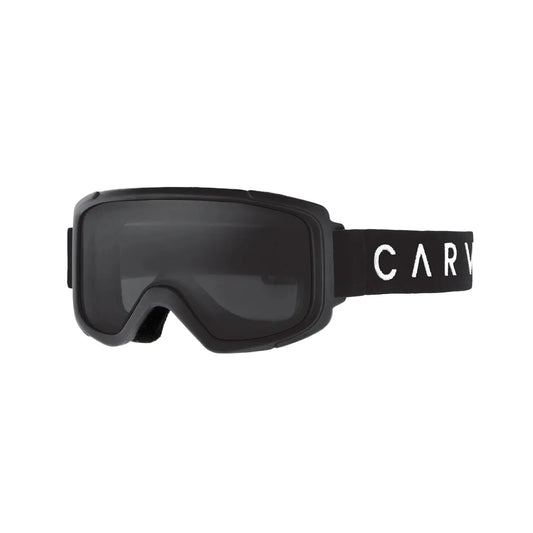 Carve Glide Kids Ski and Snowboard Goggles in Matt Black with Grey Lens shed nine
