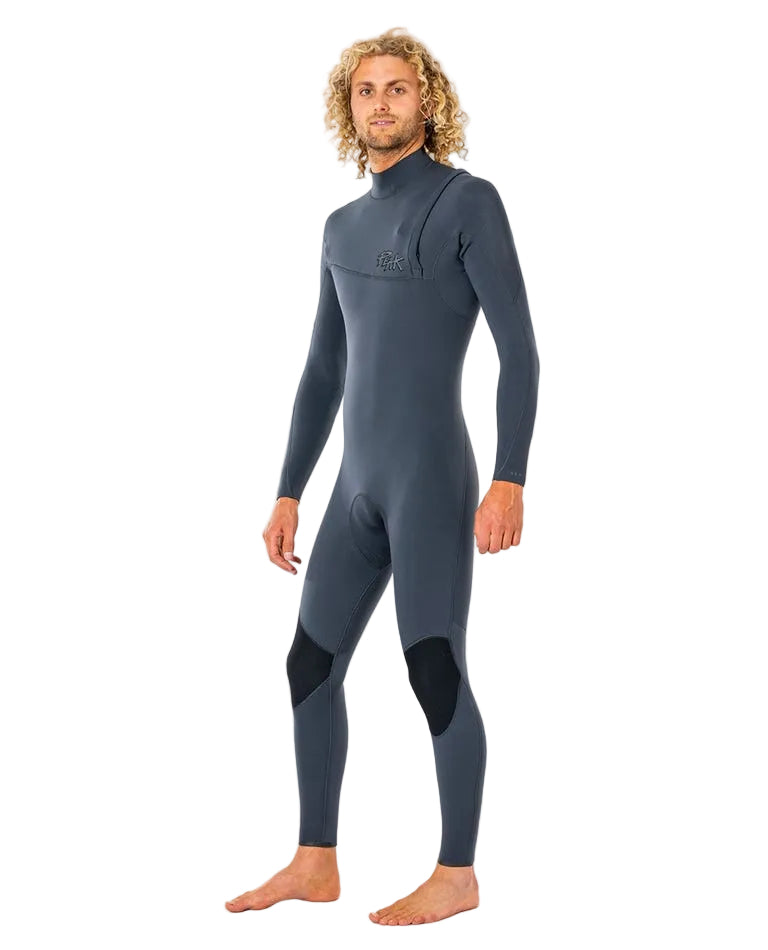 Man wearing a gray wetsuit on a white background shed nine