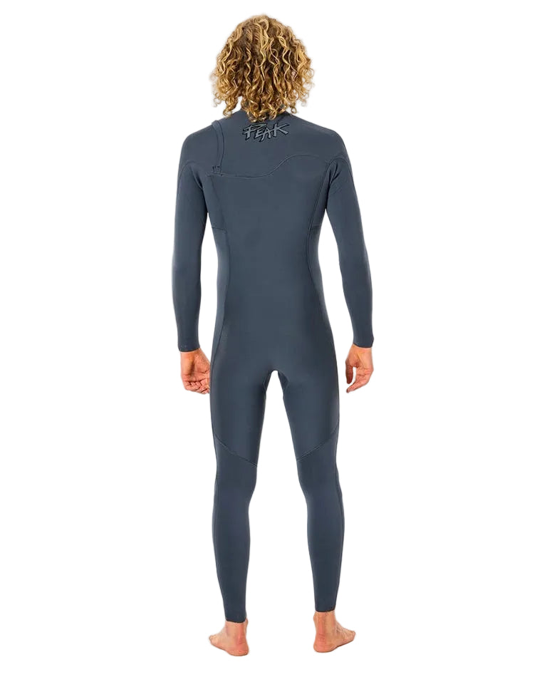 Person wearing a gray wetsuit on a white background shed nine