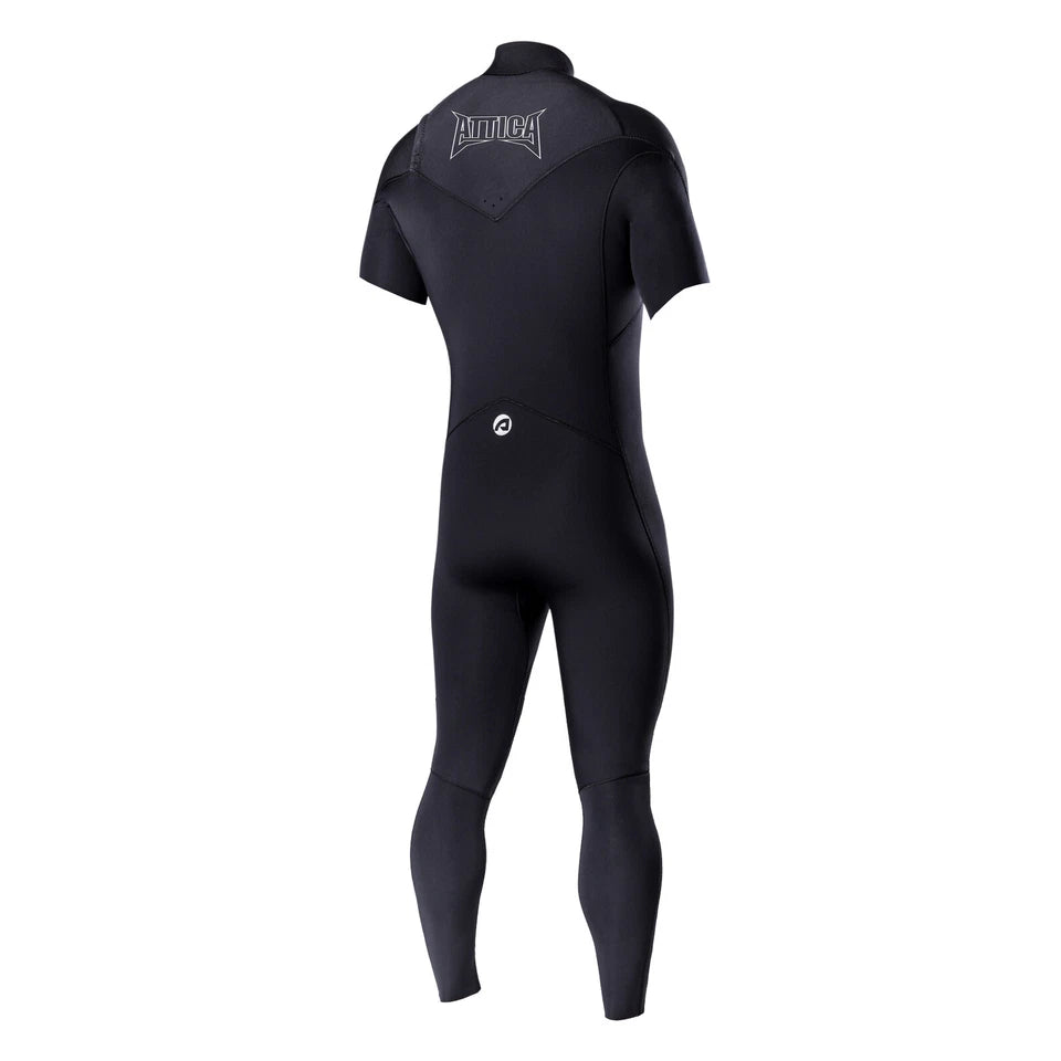 shed nine Black wetsuit with brand logo on a white background