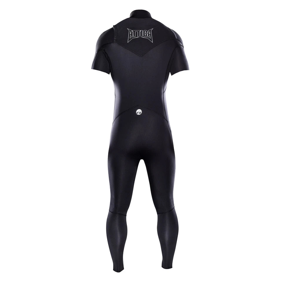 shed nine Black wetsuit with brand logo on a white background