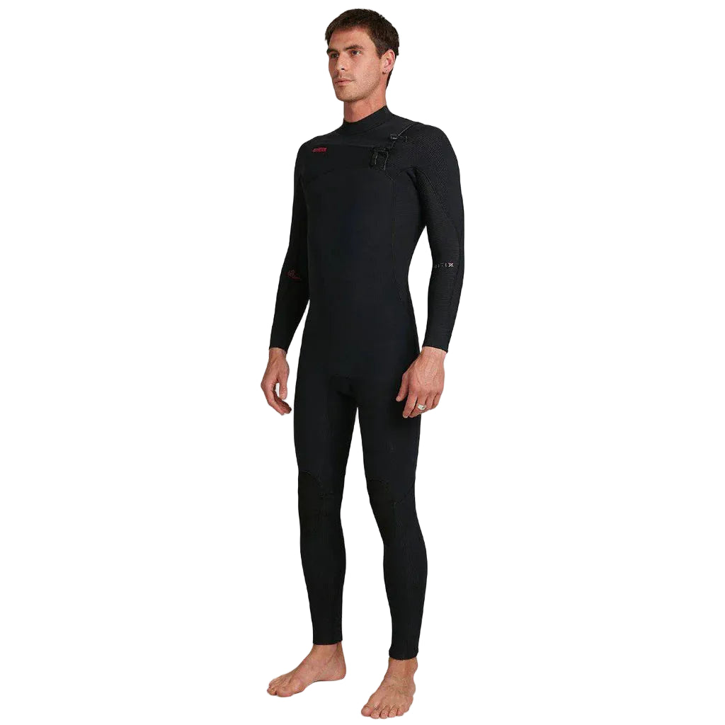 Man wearing a black wetsuit on a white background shed_nine