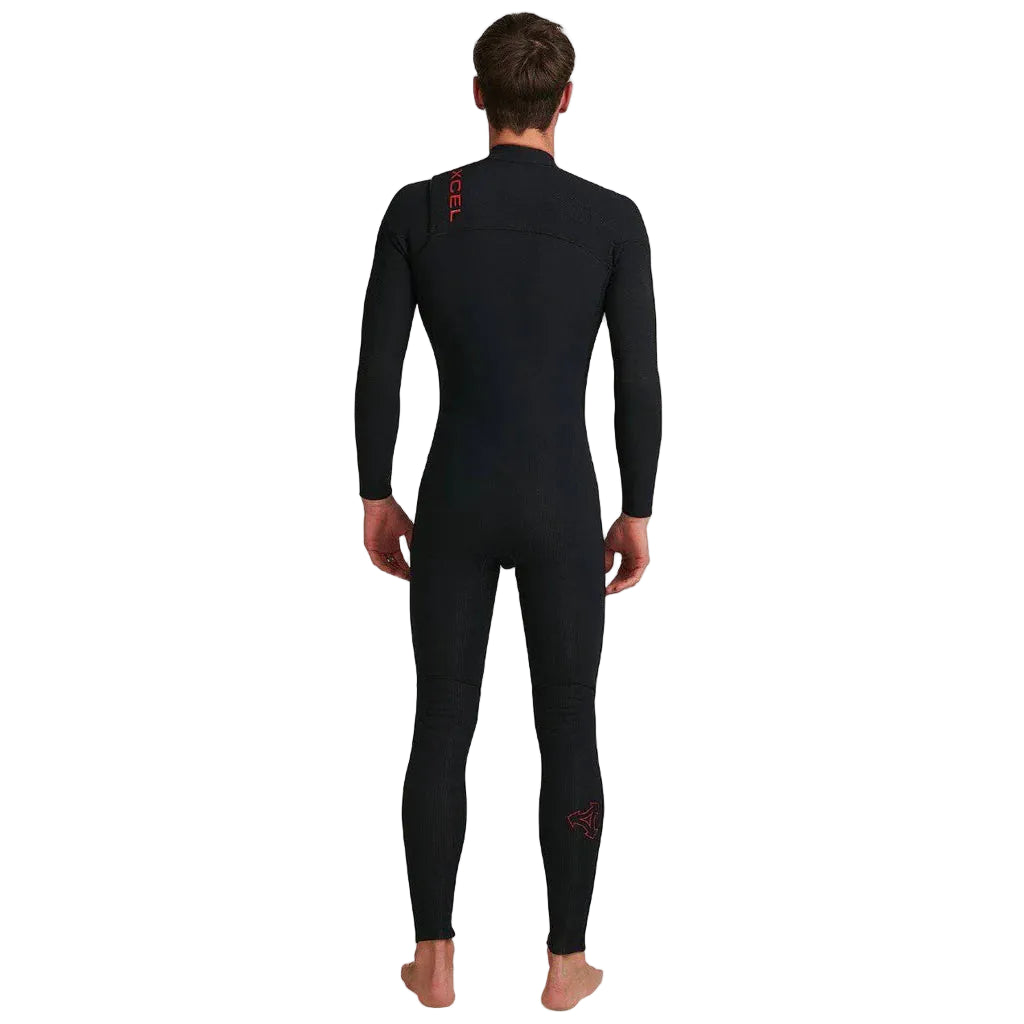 Person wearing a black wetsuit on a white background shed_nine