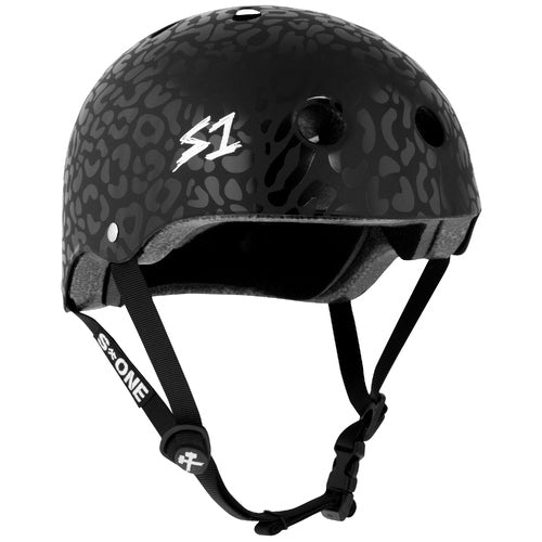 S-One Helmet Lifer Black on Black Leopard Hosoi