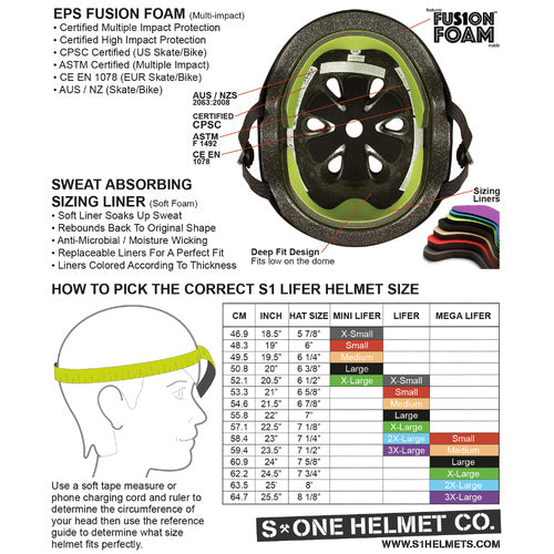S-One Helmet Mini Lifer Light Blue Metallic Gloss