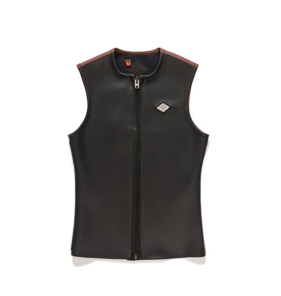 TCSS Muddled Muscle 2mm Front Zip Wetsuit Vest in Apple, front view