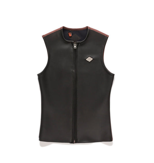 TCSS Muddled Muscle 2mm Front Zip Wetsuit Vest in Apple, front view