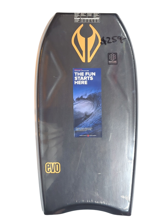 Bodyboard with CVO branding on a white background