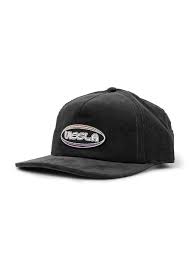 Black cap with a logo on a white background shed nine