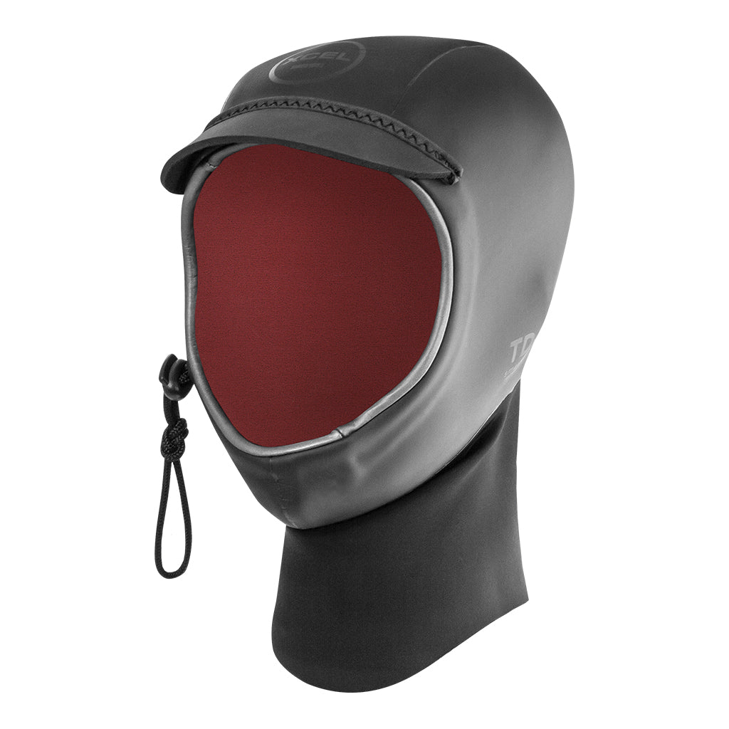Xcel Drylock 2mm Wetsuit Hood with Bill & Neck Dam - Black — manufacturer product image