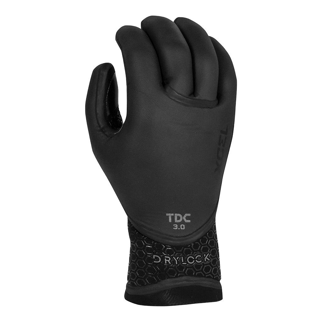 Xcel Drylock 3mm Wetsuit Gloves - Black - manufacturer model image, front view