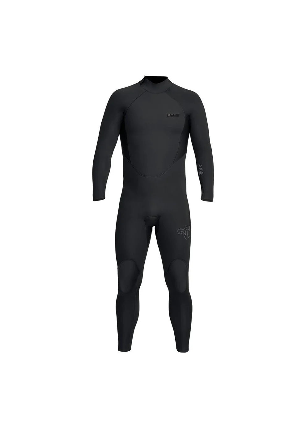 Xcel Axis men’s 4/3mm black winter steamer wetsuit front view