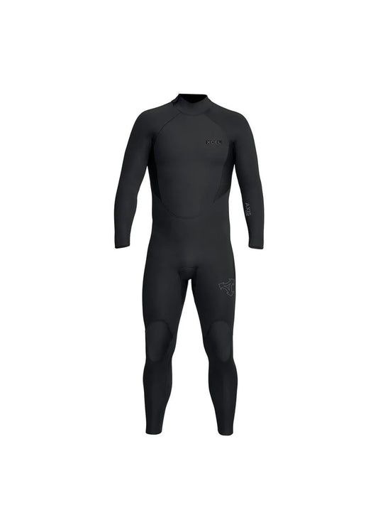 Xcel Axis men’s 4/3mm black winter steamer wetsuit front view