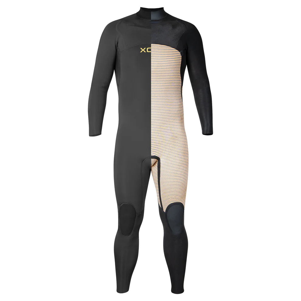 Detail image of Xcel Men’s Comp 4/3mm Chest Zip Steamer Wetsuit in black shed nine