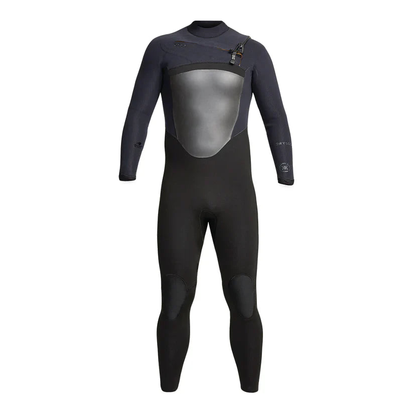 Xcel Men’s Drylock 3/2mm Chest Zip Steamer Wetsuit in black front view shed nine