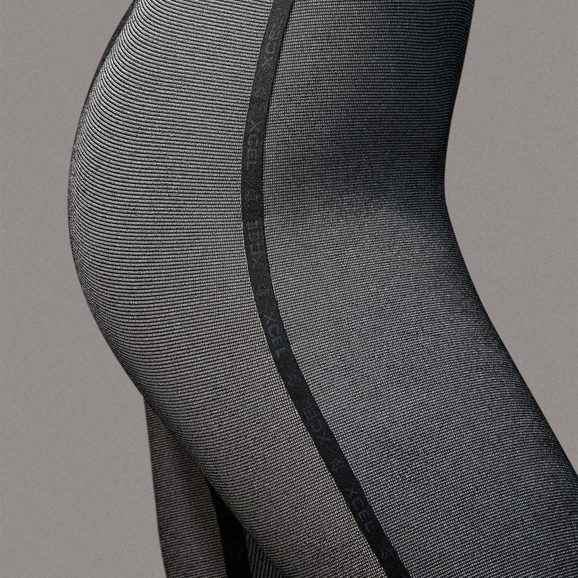Seam detail on Xcel Women’s Infiniti Front Zip 4/3mm Full Wetsuit in black Shed Nine