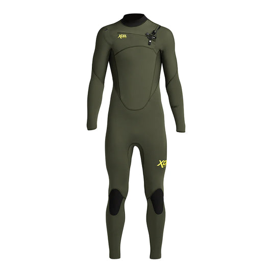 Xcel youth dark forest 3/2mm chest zip steamer wetsuit front view shed nine