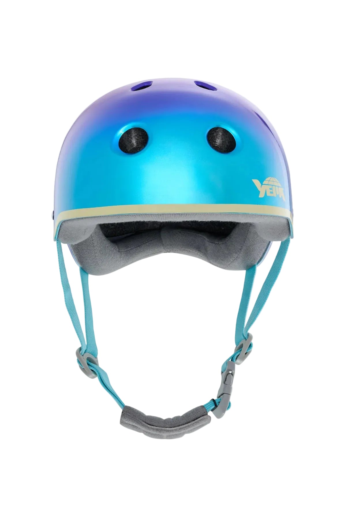 Back view of YEPA T-Shell Pro Lizzie Helmet in Metallic Lake Sunset shed nine