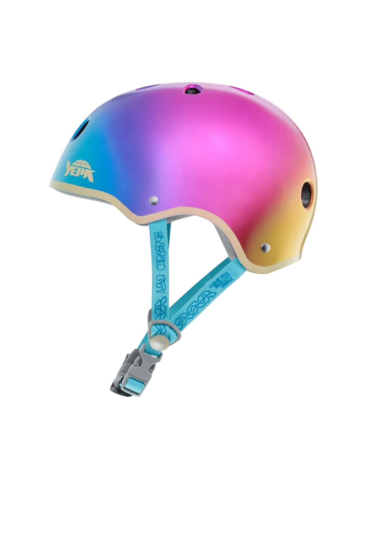 Rear angle view of YEPA T-Shell Pro Lizzie Helmet in Metallic Lake Sunset shed nine