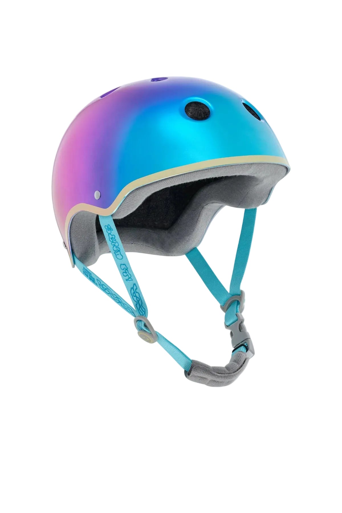 Side angle view of YEPA T-Shell Pro Lizzie Helmet in Metallic Lake Sunset shed nine