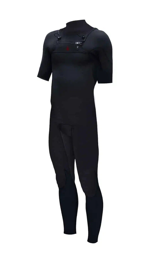 Zion Craig Anderson 2/2mm Short Arm Steamer Wetsuit in black front view shed nine